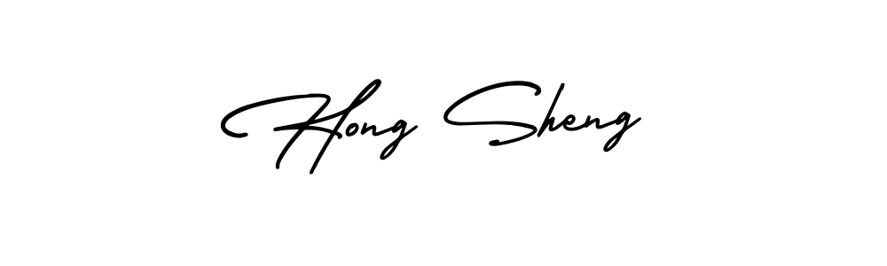 This is the best signature style for the Hong Sheng name. Also you like these signature font (AmerikaSignatureDemo-Regular). Mix name signature. Hong Sheng signature style 3 images and pictures png