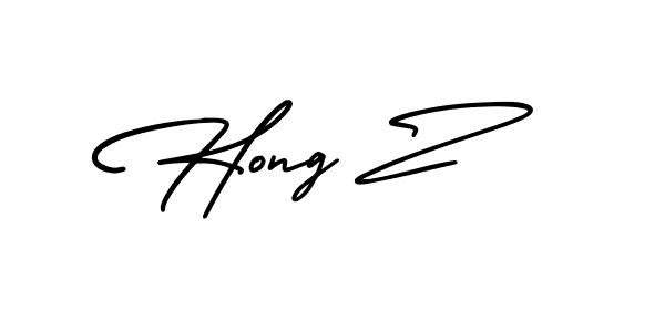 Make a beautiful signature design for name Hong Z. With this signature (AmerikaSignatureDemo-Regular) style, you can create a handwritten signature for free. Hong Z signature style 3 images and pictures png