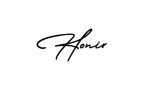 AmerikaSignatureDemo-Regular is a professional signature style that is perfect for those who want to add a touch of class to their signature. It is also a great choice for those who want to make their signature more unique. Get Honir name to fancy signature for free. Honir signature style 3 images and pictures png