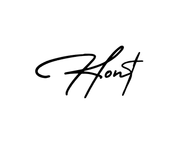 How to make Hont signature? AmerikaSignatureDemo-Regular is a professional autograph style. Create handwritten signature for Hont name. Hont signature style 3 images and pictures png
