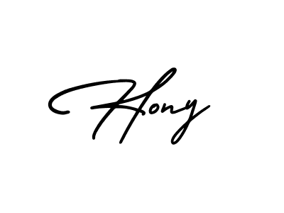 How to make Hony signature? AmerikaSignatureDemo-Regular is a professional autograph style. Create handwritten signature for Hony name. Hony signature style 3 images and pictures png