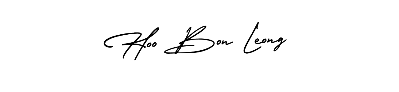 Design your own signature with our free online signature maker. With this signature software, you can create a handwritten (AmerikaSignatureDemo-Regular) signature for name Hoo Bon Leong. Hoo Bon Leong signature style 3 images and pictures png