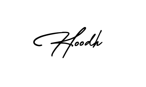 Use a signature maker to create a handwritten signature online. With this signature software, you can design (AmerikaSignatureDemo-Regular) your own signature for name Hoodh. Hoodh signature style 3 images and pictures png