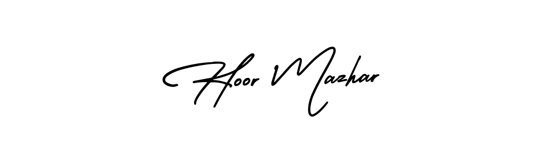 AmerikaSignatureDemo-Regular is a professional signature style that is perfect for those who want to add a touch of class to their signature. It is also a great choice for those who want to make their signature more unique. Get Hoor Mazhar name to fancy signature for free. Hoor Mazhar signature style 3 images and pictures png