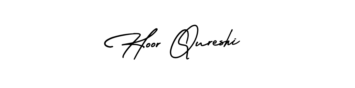 You should practise on your own different ways (AmerikaSignatureDemo-Regular) to write your name (Hoor Qureshi) in signature. don't let someone else do it for you. Hoor Qureshi signature style 3 images and pictures png