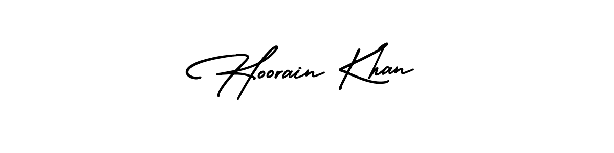 How to Draw Hoorain Khan signature style? AmerikaSignatureDemo-Regular is a latest design signature styles for name Hoorain Khan. Hoorain Khan signature style 3 images and pictures png