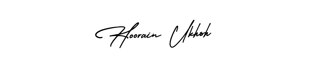 It looks lik you need a new signature style for name Hoorain Ukhsh. Design unique handwritten (AmerikaSignatureDemo-Regular) signature with our free signature maker in just a few clicks. Hoorain Ukhsh signature style 3 images and pictures png