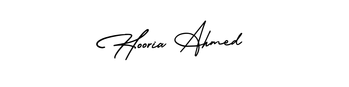 if you are searching for the best signature style for your name Hooria Ahmed. so please give up your signature search. here we have designed multiple signature styles  using AmerikaSignatureDemo-Regular. Hooria Ahmed signature style 3 images and pictures png