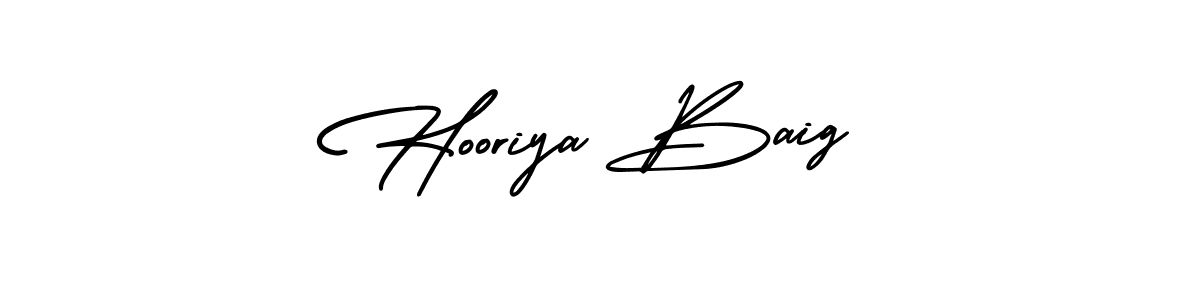 Use a signature maker to create a handwritten signature online. With this signature software, you can design (AmerikaSignatureDemo-Regular) your own signature for name Hooriya Baig. Hooriya Baig signature style 3 images and pictures png