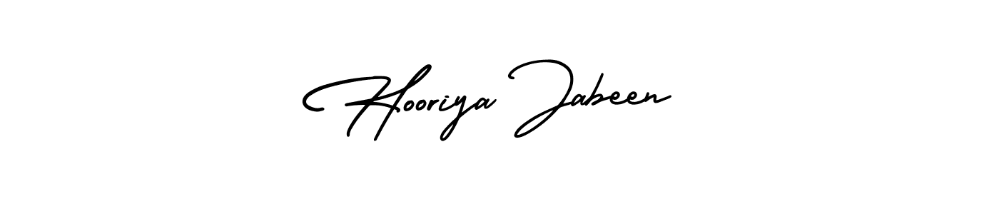 Also You can easily find your signature by using the search form. We will create Hooriya Jabeen name handwritten signature images for you free of cost using AmerikaSignatureDemo-Regular sign style. Hooriya Jabeen signature style 3 images and pictures png