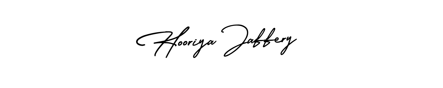 How to make Hooriya Jaffery signature? AmerikaSignatureDemo-Regular is a professional autograph style. Create handwritten signature for Hooriya Jaffery name. Hooriya Jaffery signature style 3 images and pictures png