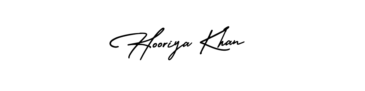 You should practise on your own different ways (AmerikaSignatureDemo-Regular) to write your name (Hooriya Khan) in signature. don't let someone else do it for you. Hooriya Khan signature style 3 images and pictures png