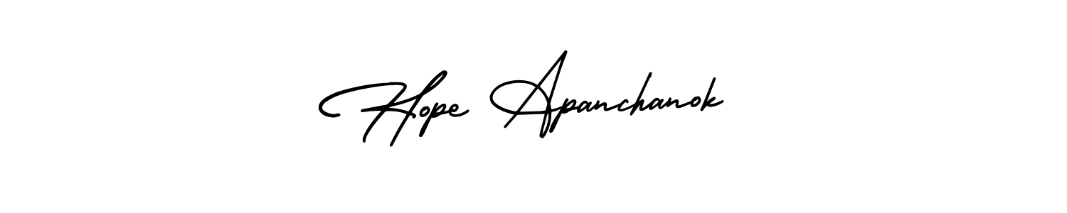 Design your own signature with our free online signature maker. With this signature software, you can create a handwritten (AmerikaSignatureDemo-Regular) signature for name Hope Apanchanok. Hope Apanchanok signature style 3 images and pictures png