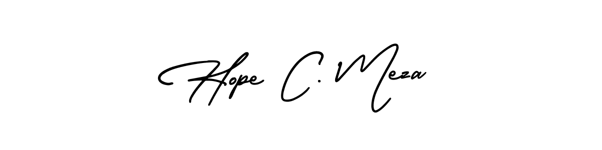 Check out images of Autograph of Hope C. Meza name. Actor Hope C. Meza Signature Style. AmerikaSignatureDemo-Regular is a professional sign style online. Hope C. Meza signature style 3 images and pictures png