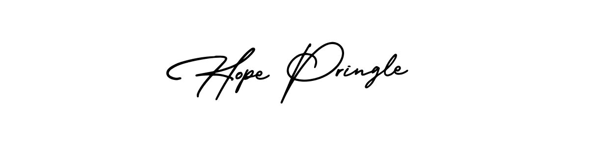 How to make Hope Pringle name signature. Use AmerikaSignatureDemo-Regular style for creating short signs online. This is the latest handwritten sign. Hope Pringle signature style 3 images and pictures png