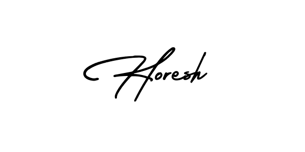 Design your own signature with our free online signature maker. With this signature software, you can create a handwritten (AmerikaSignatureDemo-Regular) signature for name Horesh. Horesh signature style 3 images and pictures png