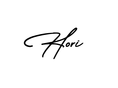 Hori stylish signature style. Best Handwritten Sign (AmerikaSignatureDemo-Regular) for my name. Handwritten Signature Collection Ideas for my name Hori. Hori signature style 3 images and pictures png