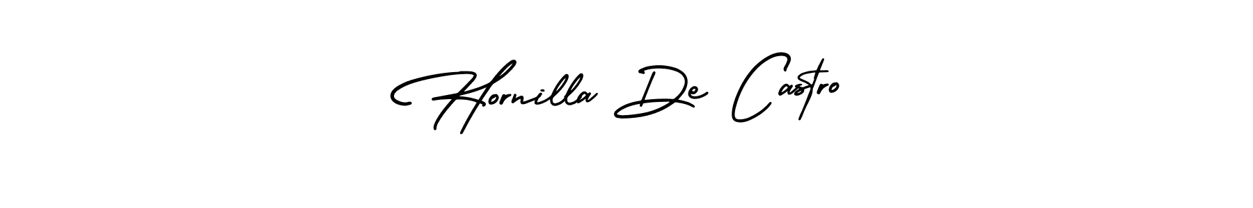 You should practise on your own different ways (AmerikaSignatureDemo-Regular) to write your name (Hornilla De Castro) in signature. don't let someone else do it for you. Hornilla De Castro signature style 3 images and pictures png