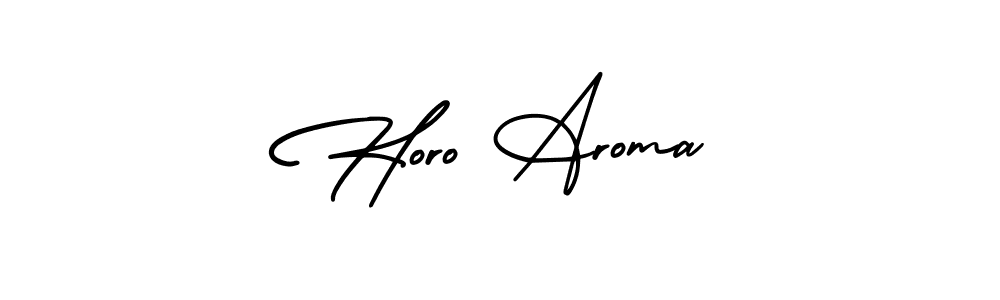 Design your own signature with our free online signature maker. With this signature software, you can create a handwritten (AmerikaSignatureDemo-Regular) signature for name Horo Aroma. Horo Aroma signature style 3 images and pictures png