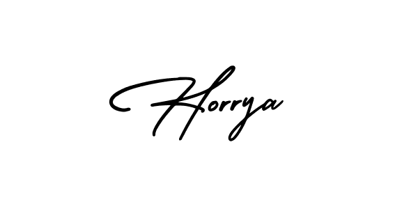 Use a signature maker to create a handwritten signature online. With this signature software, you can design (AmerikaSignatureDemo-Regular) your own signature for name Horrya. Horrya signature style 3 images and pictures png