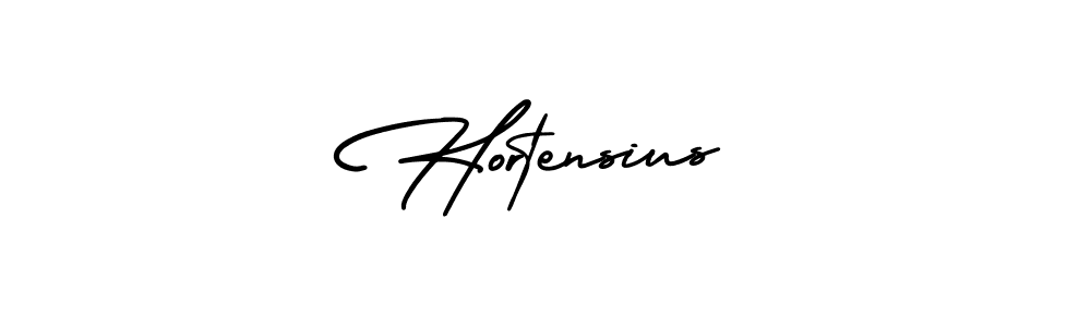 Design your own signature with our free online signature maker. With this signature software, you can create a handwritten (AmerikaSignatureDemo-Regular) signature for name Hortensius. Hortensius signature style 3 images and pictures png