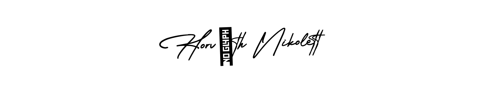 Design your own signature with our free online signature maker. With this signature software, you can create a handwritten (AmerikaSignatureDemo-Regular) signature for name Horváth Nikolett. Horváth Nikolett signature style 3 images and pictures png