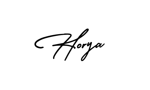 Make a beautiful signature design for name Horya. With this signature (AmerikaSignatureDemo-Regular) style, you can create a handwritten signature for free. Horya signature style 3 images and pictures png