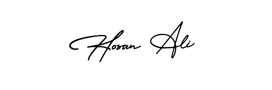 if you are searching for the best signature style for your name Hosan Ali. so please give up your signature search. here we have designed multiple signature styles  using AmerikaSignatureDemo-Regular. Hosan Ali signature style 3 images and pictures png
