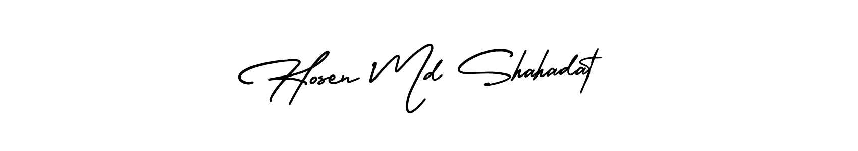 Create a beautiful signature design for name Hosen Md Shahadat. With this signature (AmerikaSignatureDemo-Regular) fonts, you can make a handwritten signature for free. Hosen Md Shahadat signature style 3 images and pictures png