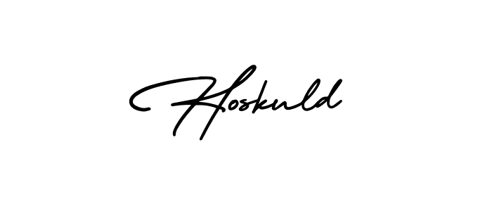 How to Draw Hoskuld signature style? AmerikaSignatureDemo-Regular is a latest design signature styles for name Hoskuld. Hoskuld signature style 3 images and pictures png