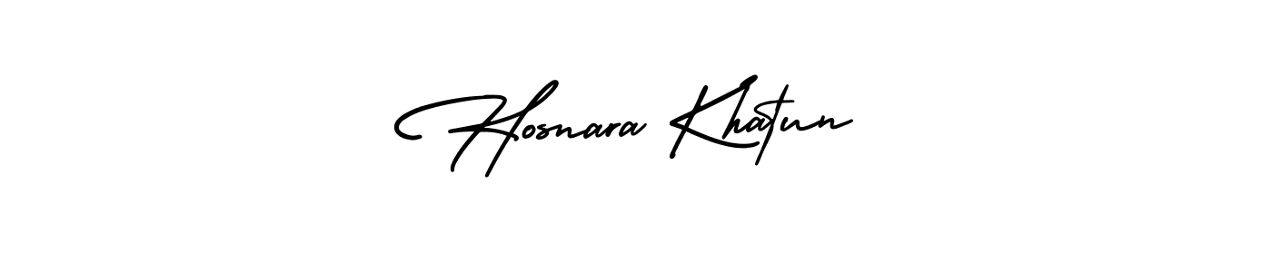 Hosnara Khatun stylish signature style. Best Handwritten Sign (AmerikaSignatureDemo-Regular) for my name. Handwritten Signature Collection Ideas for my name Hosnara Khatun. Hosnara Khatun signature style 3 images and pictures png