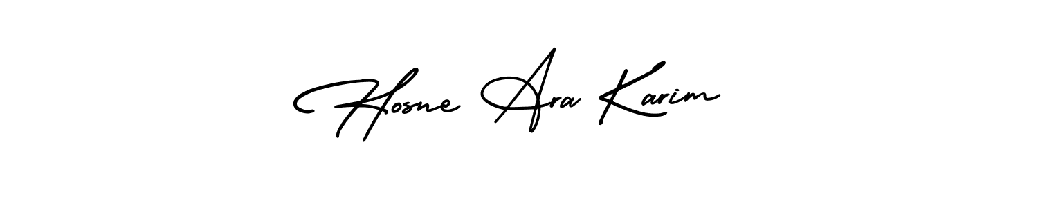 Make a beautiful signature design for name Hosne Ara Karim. With this signature (AmerikaSignatureDemo-Regular) style, you can create a handwritten signature for free. Hosne Ara Karim signature style 3 images and pictures png