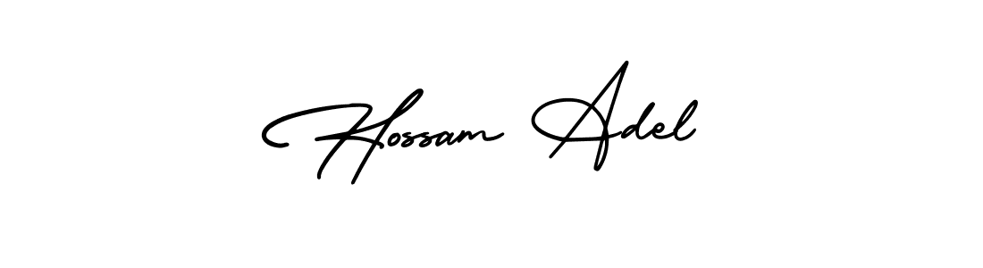 Make a beautiful signature design for name Hossam Adel. With this signature (AmerikaSignatureDemo-Regular) style, you can create a handwritten signature for free. Hossam Adel signature style 3 images and pictures png