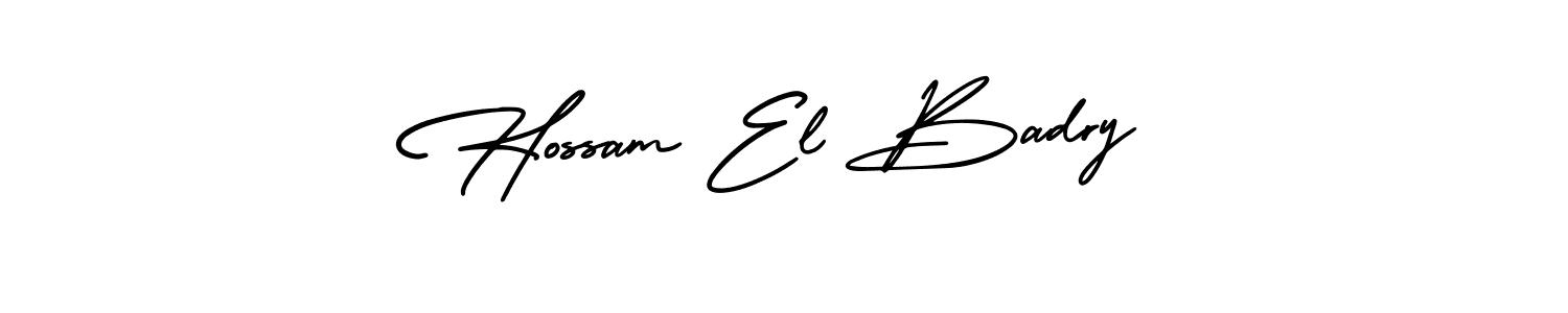 if you are searching for the best signature style for your name Hossam El Badry. so please give up your signature search. here we have designed multiple signature styles  using AmerikaSignatureDemo-Regular. Hossam El Badry signature style 3 images and pictures png