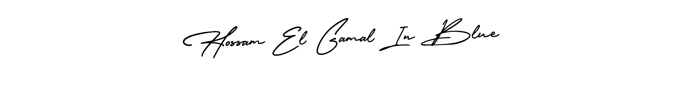 Make a beautiful signature design for name Hossam El Gamal In Blue. With this signature (AmerikaSignatureDemo-Regular) style, you can create a handwritten signature for free. Hossam El Gamal In Blue signature style 3 images and pictures png