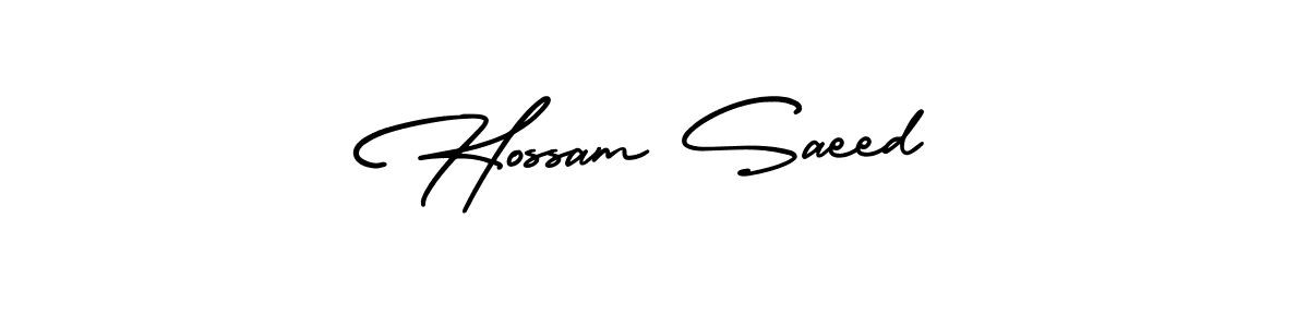 Also You can easily find your signature by using the search form. We will create Hossam Saeed name handwritten signature images for you free of cost using AmerikaSignatureDemo-Regular sign style. Hossam Saeed signature style 3 images and pictures png
