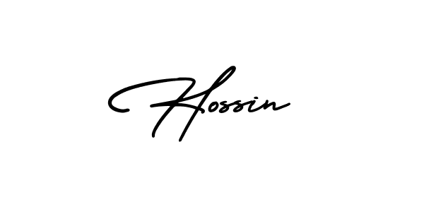 The best way (AmerikaSignatureDemo-Regular) to make a short signature is to pick only two or three words in your name. The name Hossin include a total of six letters. For converting this name. Hossin signature style 3 images and pictures png