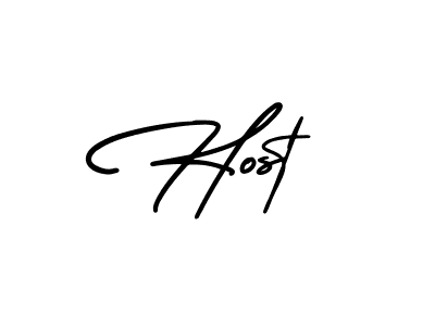 You should practise on your own different ways (AmerikaSignatureDemo-Regular) to write your name (Host) in signature. don't let someone else do it for you. Host signature style 3 images and pictures png