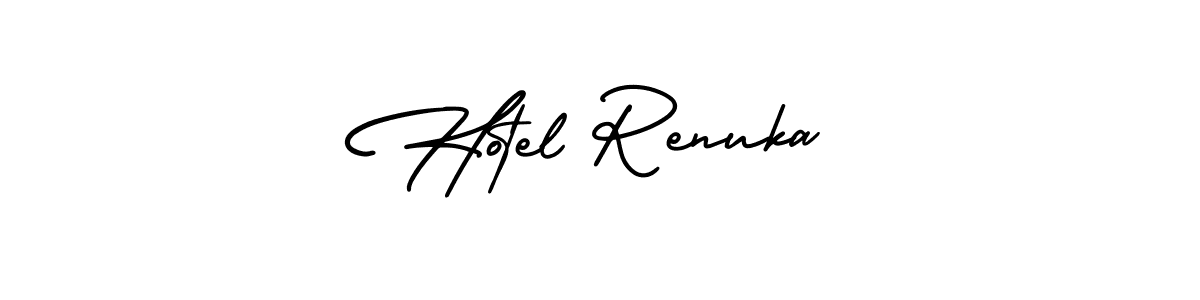 How to make Hotel Renuka signature? AmerikaSignatureDemo-Regular is a professional autograph style. Create handwritten signature for Hotel Renuka name. Hotel Renuka signature style 3 images and pictures png