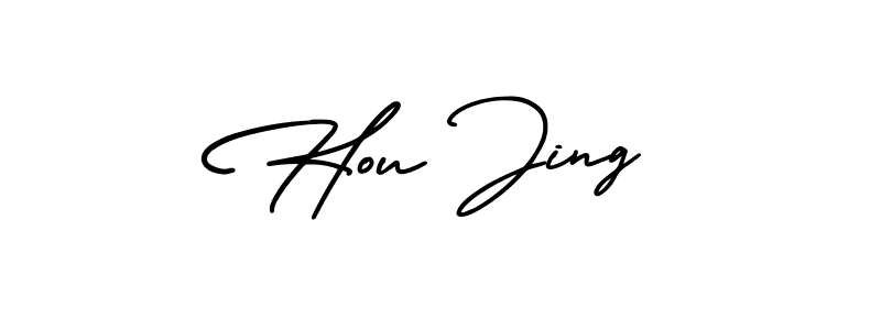 This is the best signature style for the Hou Jing name. Also you like these signature font (AmerikaSignatureDemo-Regular). Mix name signature. Hou Jing signature style 3 images and pictures png