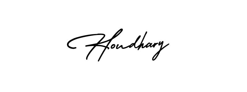 How to make Houdhary name signature. Use AmerikaSignatureDemo-Regular style for creating short signs online. This is the latest handwritten sign. Houdhary signature style 3 images and pictures png