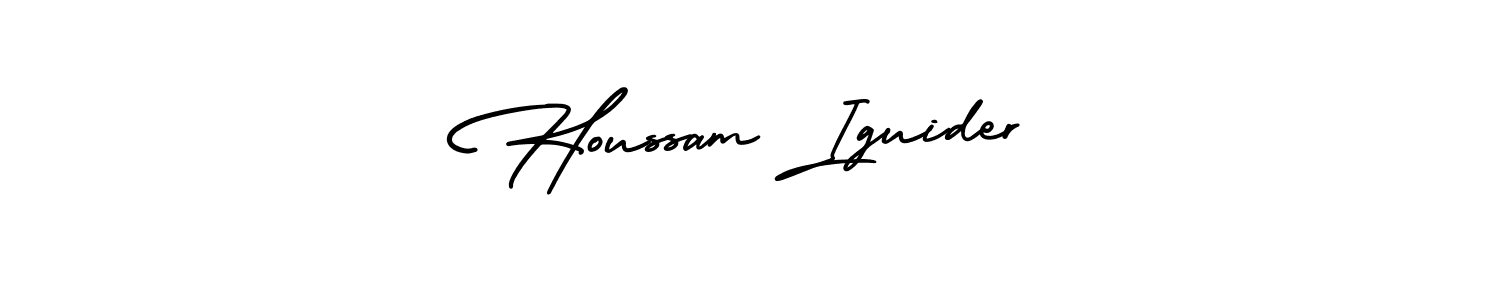 Create a beautiful signature design for name Houssam Iguider. With this signature (AmerikaSignatureDemo-Regular) fonts, you can make a handwritten signature for free. Houssam Iguider signature style 3 images and pictures png