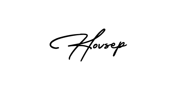 The best way (AmerikaSignatureDemo-Regular) to make a short signature is to pick only two or three words in your name. The name Hovsep include a total of six letters. For converting this name. Hovsep signature style 3 images and pictures png