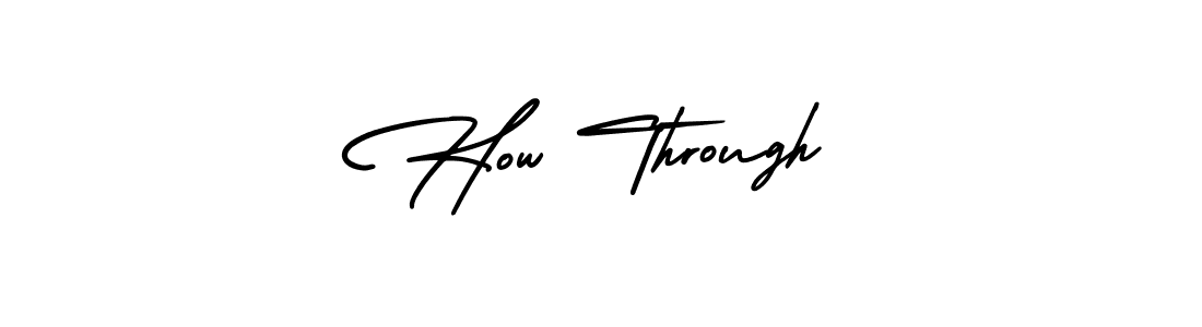 You should practise on your own different ways (AmerikaSignatureDemo-Regular) to write your name (How Through) in signature. don't let someone else do it for you. How Through signature style 3 images and pictures png