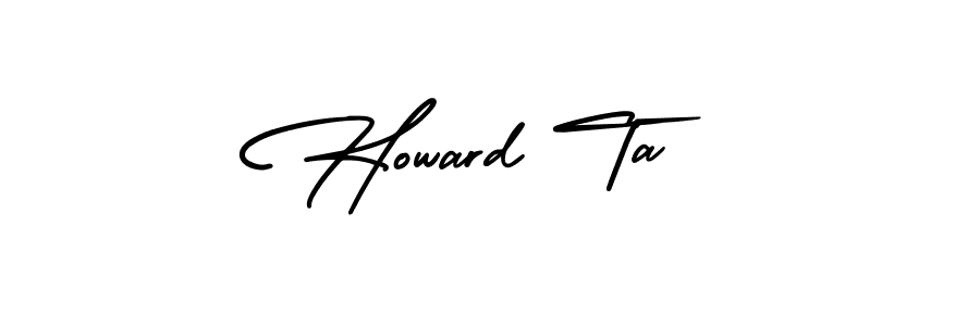 How to Draw Howard Ta signature style? AmerikaSignatureDemo-Regular is a latest design signature styles for name Howard Ta. Howard Ta signature style 3 images and pictures png