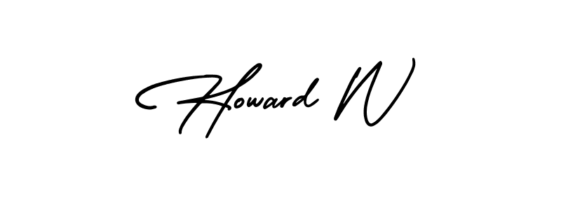 if you are searching for the best signature style for your name Howard W. so please give up your signature search. here we have designed multiple signature styles  using AmerikaSignatureDemo-Regular. Howard W signature style 3 images and pictures png