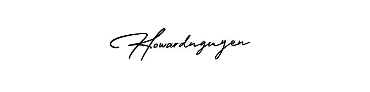 It looks lik you need a new signature style for name Howardnguyen. Design unique handwritten (AmerikaSignatureDemo-Regular) signature with our free signature maker in just a few clicks. Howardnguyen signature style 3 images and pictures png