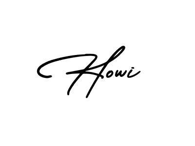 Use a signature maker to create a handwritten signature online. With this signature software, you can design (AmerikaSignatureDemo-Regular) your own signature for name Howi. Howi signature style 3 images and pictures png
