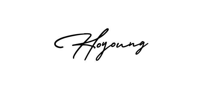 Design your own signature with our free online signature maker. With this signature software, you can create a handwritten (AmerikaSignatureDemo-Regular) signature for name Hoyoung. Hoyoung signature style 3 images and pictures png