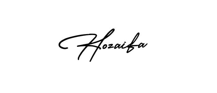 You should practise on your own different ways (AmerikaSignatureDemo-Regular) to write your name (Hozaifa) in signature. don't let someone else do it for you. Hozaifa signature style 3 images and pictures png